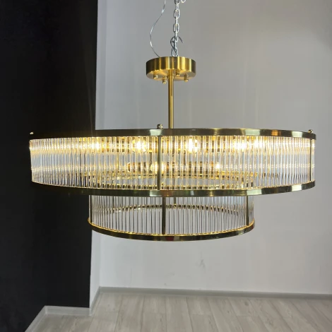 Потолочная люстра на штанге RH Marais Round Chandelier D100 ImperiumLoft 40,2668 (228942-22, Умный дом)