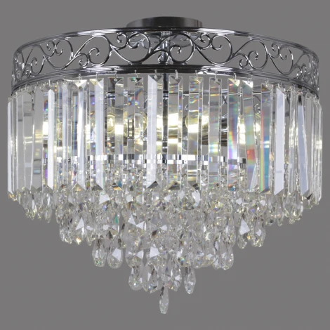 Потолочная люстра хрустальная на штанге Reluce 90183-0.3-10 CR (220V)