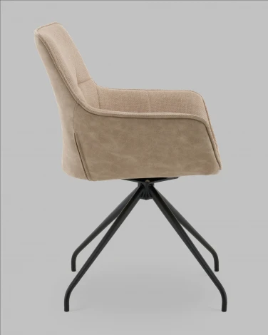 Кресло вращающееся Кимберли рогожка/замша бежевый Stool Group арт.УТ000041751