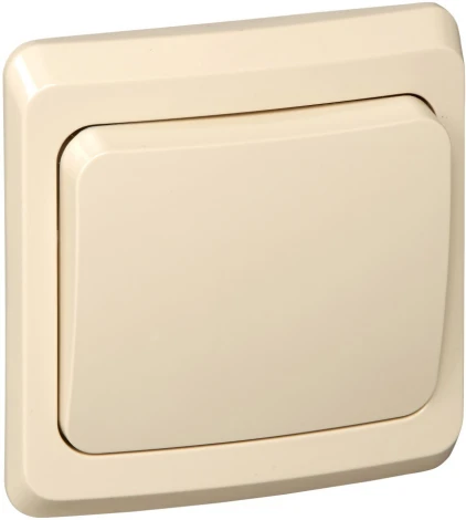 Выключатель встраиваемый одноклавишный (кремовый) Systeme Electric Этюд BC10-004K