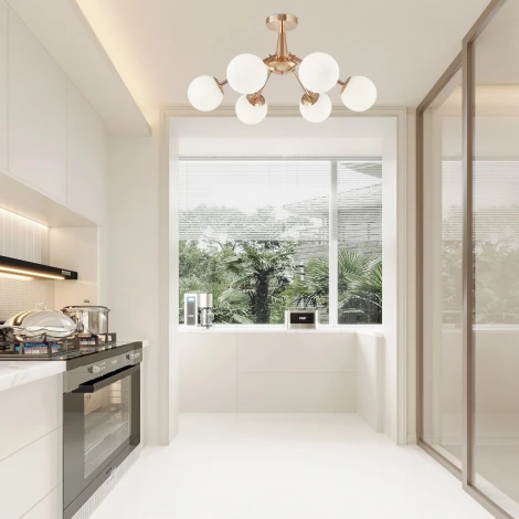 Потолочная люстра на штанге Arte Milano Napoli-8654 338654/6 FGD (220V, шар)