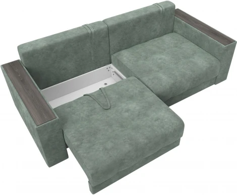 Диван прямой с декором Лига-049 НПБ Лига Диванов (Велюр) арт.128395