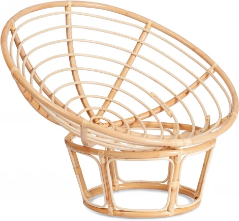 Кресло "PAPASAN ECO"  P115-1/SP STD / c подушкой, ремешками (Светлое дерево)