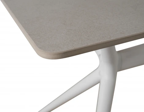 Стол обеденный обеденный JET CERAMIC прямоугольный 120*80 (Термопластичный полимер, Белый)