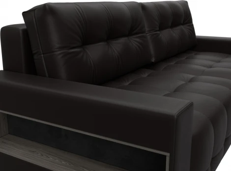 Диван прямой с полками Лига-053 НПБ Лига Диванов (Экокожа) арт.128896