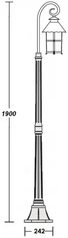 Наземный фонарь Oasis Light CAIOR 1 81508/18 Bl (220V, IP44)