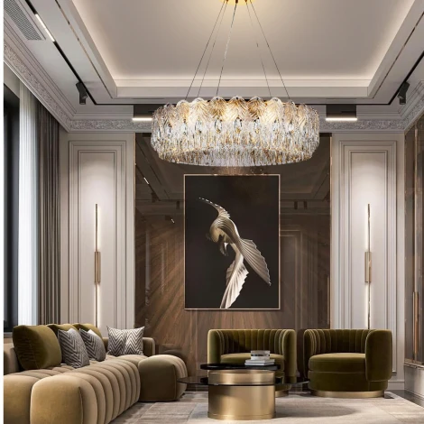 Подвесная люстра хрустальная Modelux ML.7445.800 GD