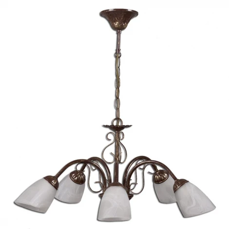 Люстра подвесная Day&Night, 5 плафонов, коричневый с золотом и белым