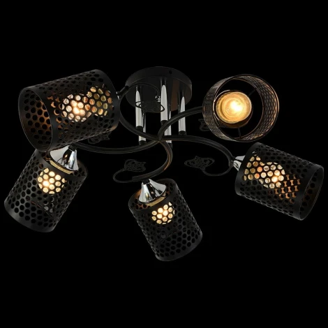 Потолочная люстра на штанге Reluce 11320-0.3-05 BK+CR (220V)