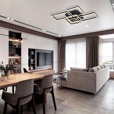 Потолочный светильник светодиодный с пультом с регулировкой цветовой температуры и яркости LED4U LED4U L11003-5 BK