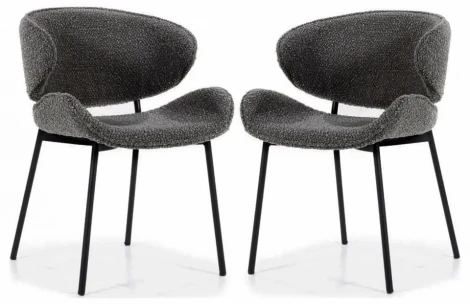 Стул Hesby Haven (комплект 2 шт) серый, черный