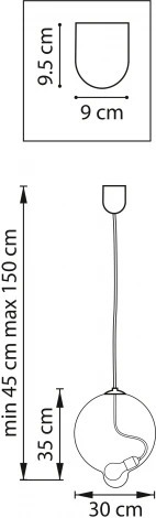 Подвесной светильник Lightstar Colore 805302 (220V, на проводе, шар)