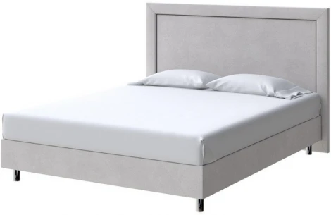 PROxSON Кровать London Boxspring Standart (Ткань: Велюр Ultra Серый камень) 160x200