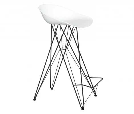 Стул барный SHT-ST19/S66 белый/черный муар Sheffilton 2662741704