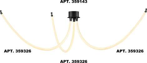 Гибкий неон Novotech Ramo 359326 KONST черный IP20 LED 3000K 14W 220V 1360Лм