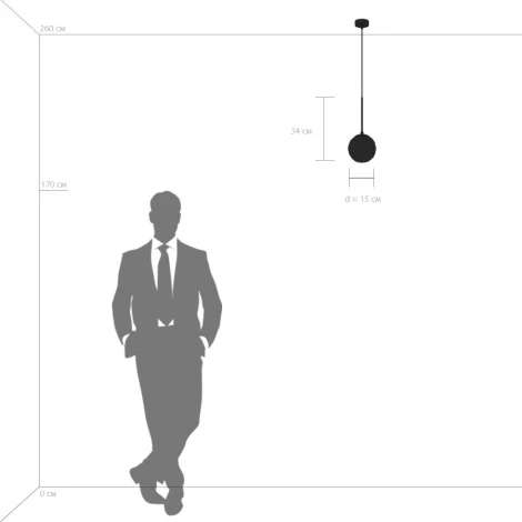 Подвесной светильник Lightstar Bari 815210 (220V, на проводе, шар)