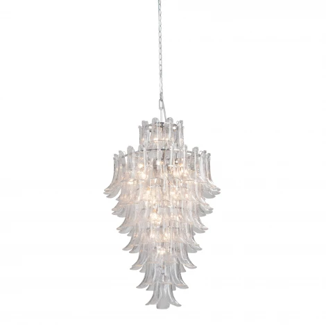 Подвесная люстра каскадная большая Vitaluce V5860-9/28 (220V, хрусталь, на цепи)