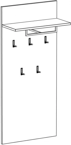 Вешалка для одежды Modus (ЛДСП/Светлое дерево) ОГОГО Обстановочка! арт.344464
