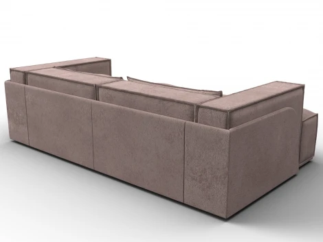 Диван угловой Лига-061 угол левый (ДСП,Брус,Фанера,Велюр/Бежевый) Лига Диванов 131150L