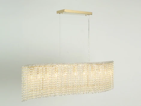 Подвесная люстра хрустальная Newport 10900 10911/S gold (220V, на тросе)