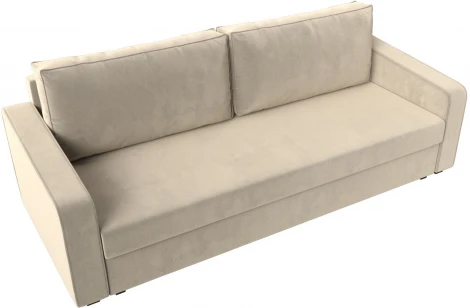 Диван прямой Лига-009 (Бежевый/Микровельвет) Лига Диванов арт.118048