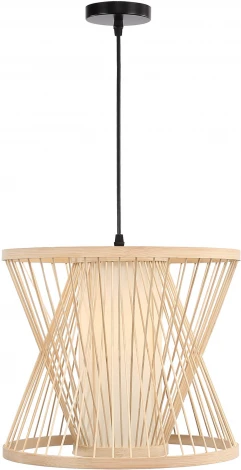 Подвесной светильник ST Luce Alma SL6241.503.01 Древесный/Белый E27 1*40W (220V, на проводе)