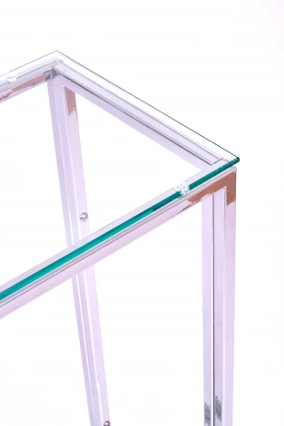 Консольный стол AllConsoles 1084-CS clear серебряный