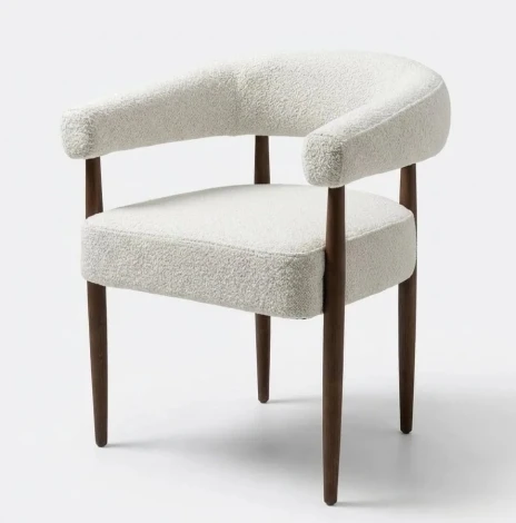 Стул БОНСАЙ (BONSAI), цвет СВЕТЛО-БЕЖЕВЫЙ CLOUD-113, букле / ОРЕХ , ®DISAUR M-City 64850