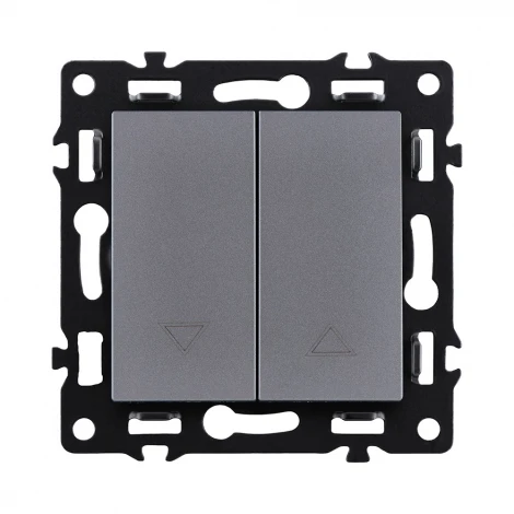 Механизм управления жалюзи 2-клавишный серый Kollinger Asthetik AS-013GY