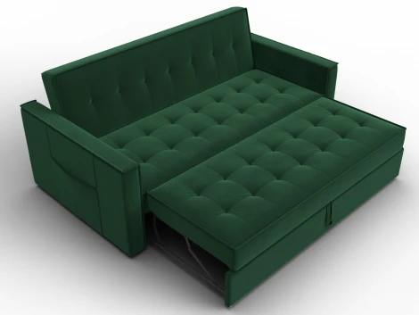 Диван прямой Лига-104 (160) (ЛДСП,Брус,Фанера,Велюр/Зеленый) Лига Диванов 134886