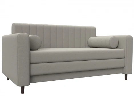 Диван прямой Лига-070 (ЛДСП,Брус,Фанера/Дерево/Рогожка/Бежевый) Лига Диванов 129645