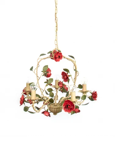 Подвесная люстра Abrasax SD0680/5 (220V, на цепи, цветы, розы)