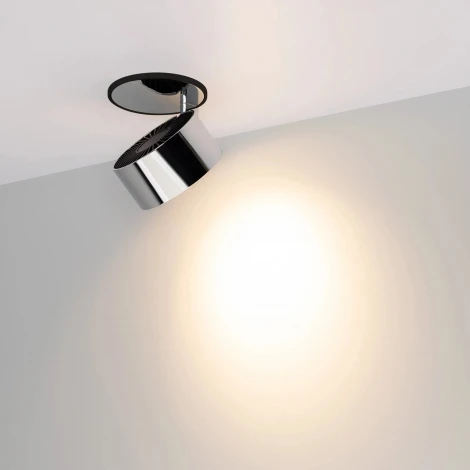 Встраиваемый точечный светильник SP-PLURIO-BUILT-R77-9W Warm3000 (BK-CHR, 36 deg, 230V) (Arlight, IP20 Металл) 037999 (LED)