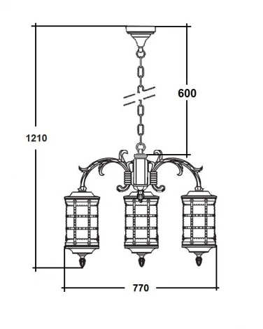 Уличный светильник подвесной Oasis Light BARSELONA 81270/3/16 cover Gw
