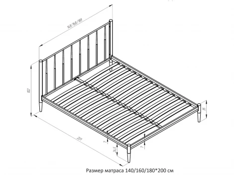 Кровать КМД 26 160 бронза Форвард Бриз 102190