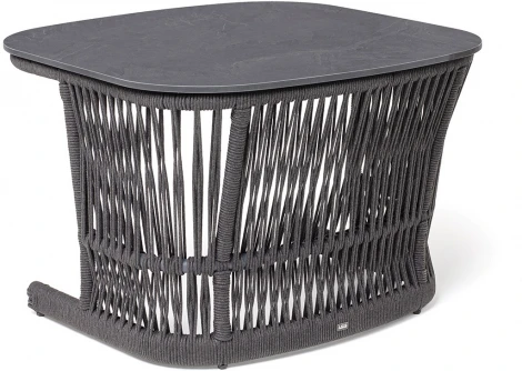 "Лугано" журнальный стол 76х76 H55 см из HPL, цвет "серый гранит" 4SIS арт.УТ-00009905