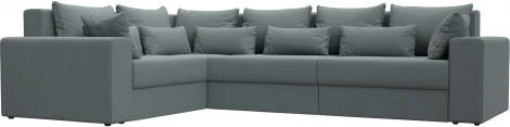 Диван угловой Майами Long левый угол (Серый/Рогожка) Лига Диванов арт.122907L
