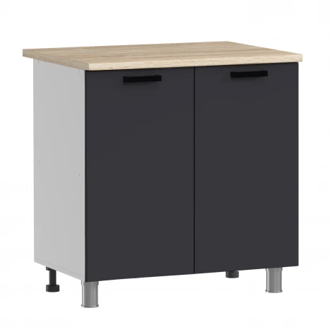 ГК Аленушка 2м Лаванда Кашемир/Сталь, черный (без столешницы)