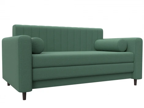 Диван прямой Лига-070 (ЛДСП,Брус,Фанера/Дерево/Рогожка/Зеленый) Лига Диванов 129649