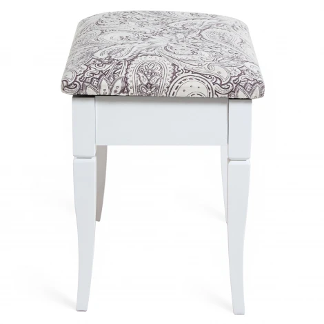 Банкетка Ретро М с ящиком белый, ткань меркурий Mebelik 009369