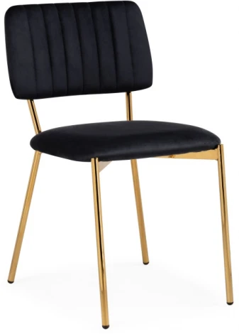 Стул Woodville на металлокаркасе Armond black / gold 15650