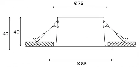 Встраиваемый светильник Hesby Lighting Nova HSBL_0178 (220V, круглые, IP44)