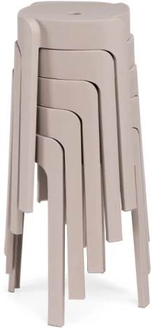 Табурет Woodville Bovel (Пластик, Бежевый) 15686