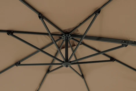 "Фабриано" зонт двухкупольный 3x3м на алюминиевой опоре, тент темно-серый 4SIS TA001 3x3m
