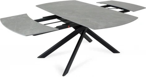 Раскладной обеденный стол Loon ОГОГО Обстановочка! (Керамика/Серый,Черный) арт.926794