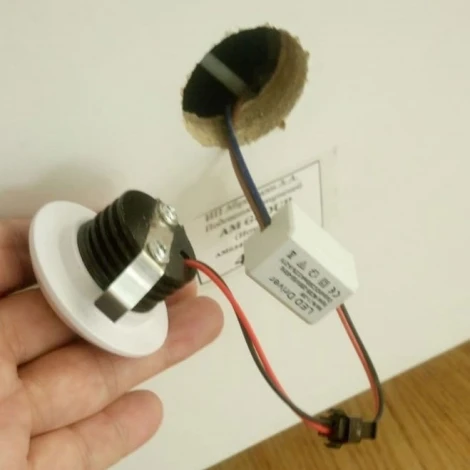 Встраиваемая подсветка ступеней лестницы светодиодная AM Group AM23 AM234 WH 3W (220V, круглые)