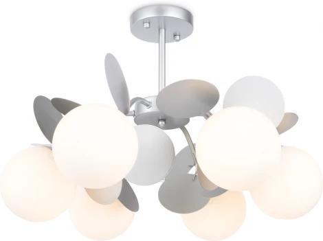 Потолочная люстра на штанге Freya Satellite FR5165PL-06S (220V, шарики)
