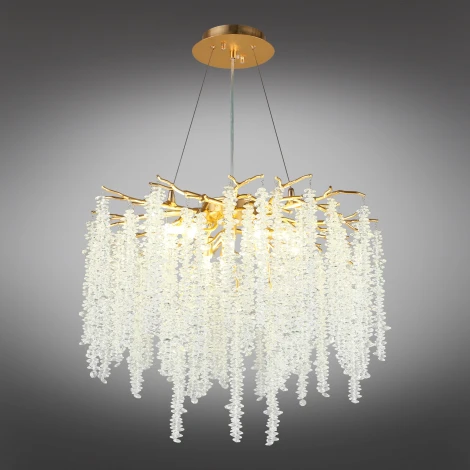 Подвесная люстра Aployt Paulina APL.848.03.10 (220V, хрусталь, на тросе, ветки)