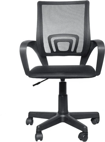 Кресло King Style 695 LT Black / PMK 001.224 (пиастра, крестовина пластик) (ткань-сетка, ткань TW, черный / черный)