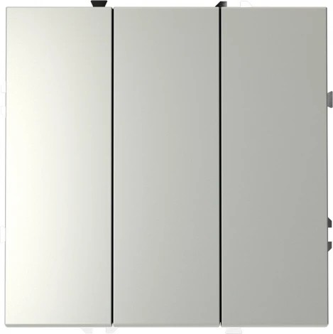 Выключатель трехклавишный (сталь) Voltum S70 VLS030105